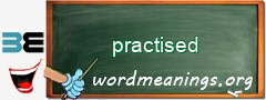 WordMeaning blackboard for practised